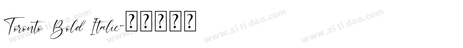 Toronto Bold Italic字体转换